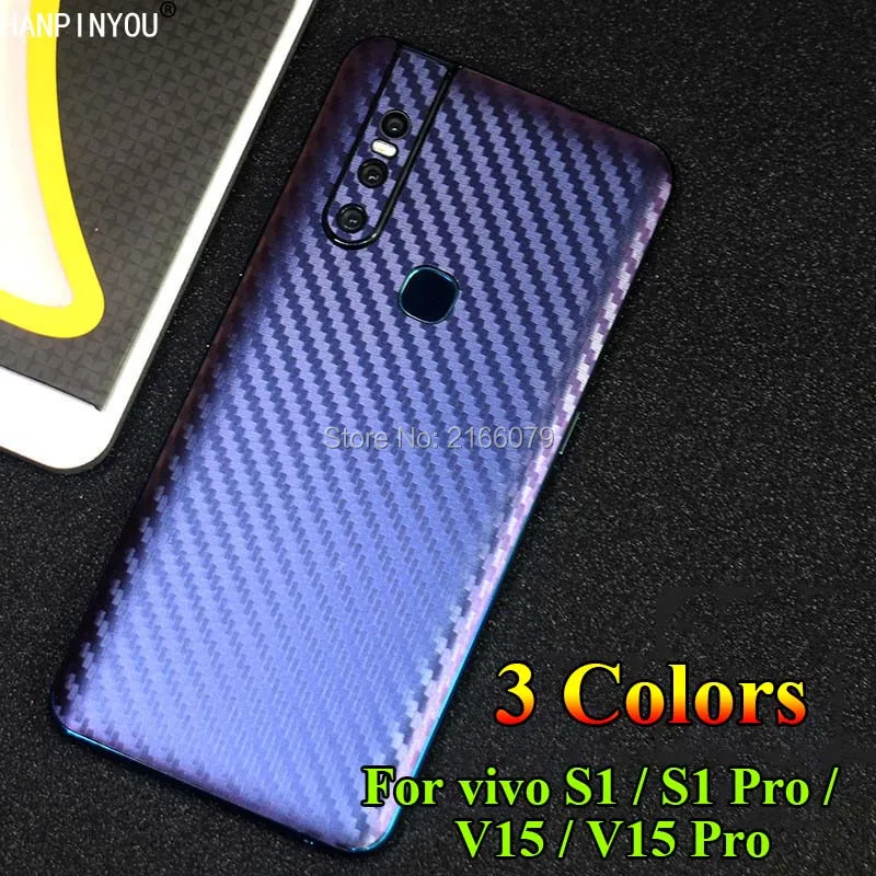 

For vivo S1 S1 Pro V15 V15 Pro 3D Gradient Carbon Fiber Full Back Cover Decal Skin Protective Sticker Film
