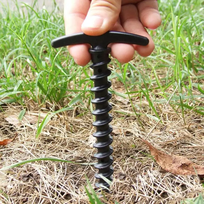 10pcs Ultralight Outdoor Hiking Camping Tent Pegs Stakes Nylon Screw