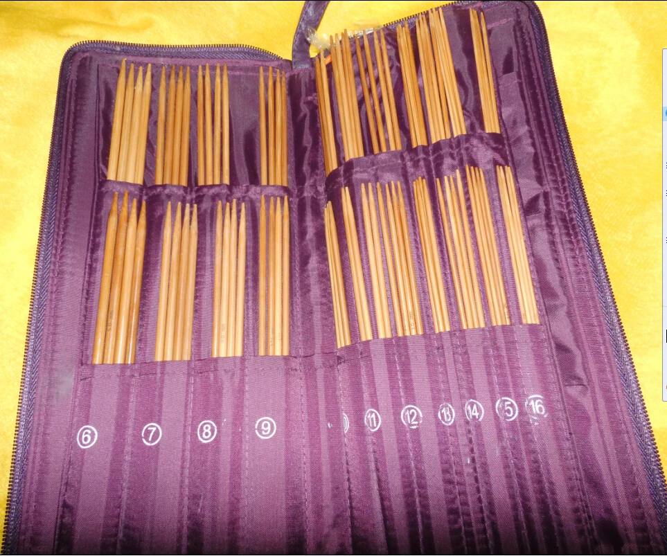 

11 Size Circular Needle 11 set Straight Needles 5pcs Crochet Hooks Bamboo Knit Weave Stitches Knitting Needle needlework PU bag