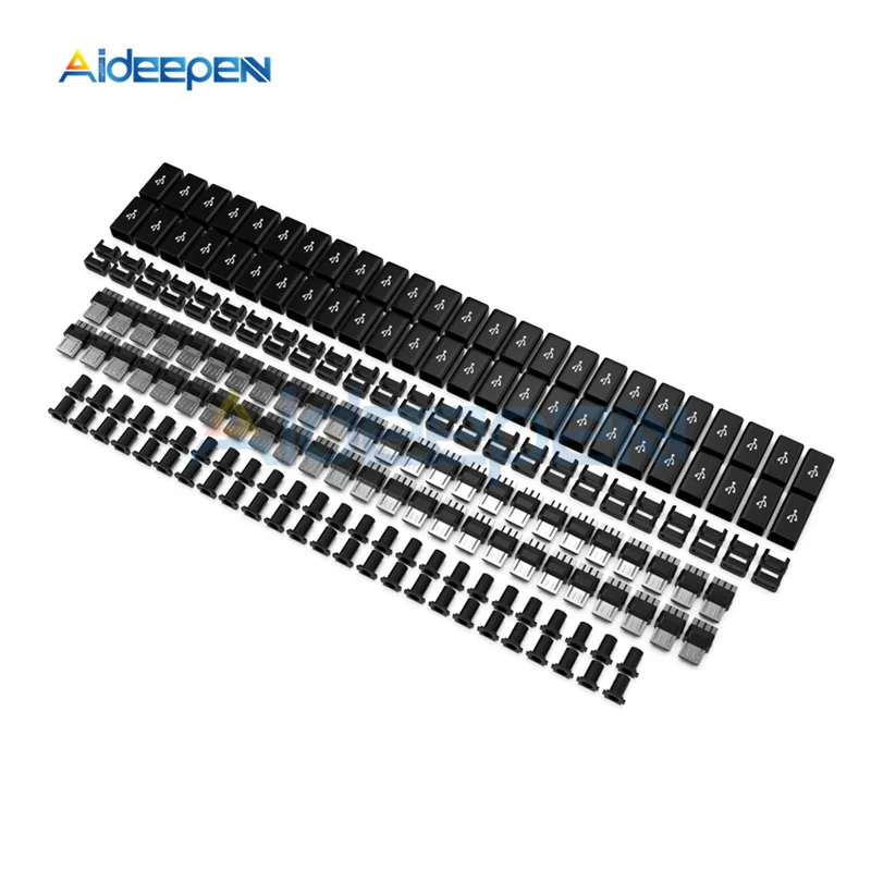 

50Pcs/lot Micro USB Male Plug Connector DIY Kit Mini Plug Terminals DIY Data Cable Accessories With Black Covers Case