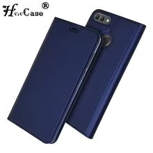 For Huawei Y9 2018 Case Soft PU Book Cover Credit Card Slot PU Wallet Leather Flip Case For Huawei Y 9 Y9 2018 Phone Case Coque