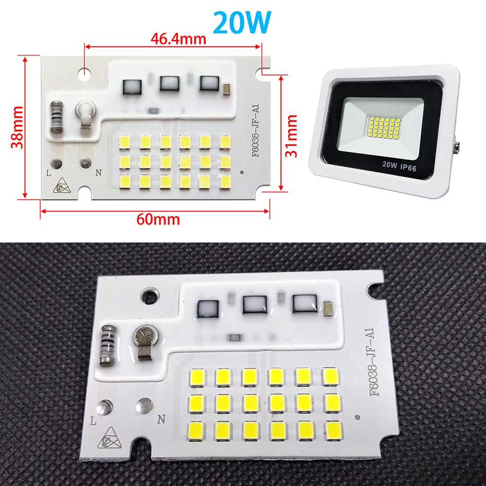 10 шт. Смарт IC нет необходимости драйвер 10 Вт 20 Вт 30 Вт 50 Вт 100 Вт 200 Вт AC220V-240V Вход светодиодный SMD чип для DIY наружного прожектора