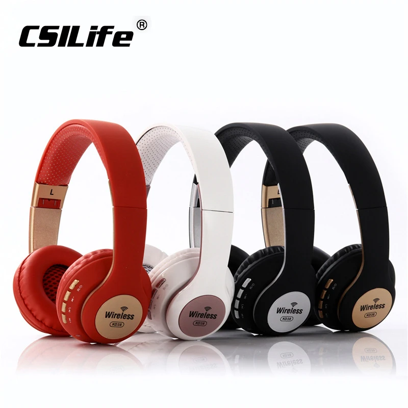 CSILife KD38 Bluetooth Wireless Headphones TF Card Radio Bests Support Comfortable Gaming Headset Stereo HIFI for Android IOS |