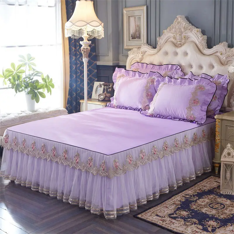 1/3 шт. роскошный кружевное постельное покрывало кровать для принцессы постельное белье наволочка постельное белье с вышивкой разнообразие стилей - Цвет: 08