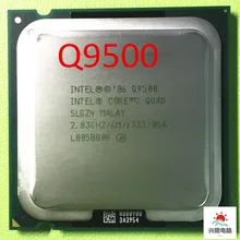 Intel Core 2 Quad Q9500 cpu Процессор(2,83 ГГц/6 м/1333 ГГц) Socket 775 настольный процессор(Рабочая