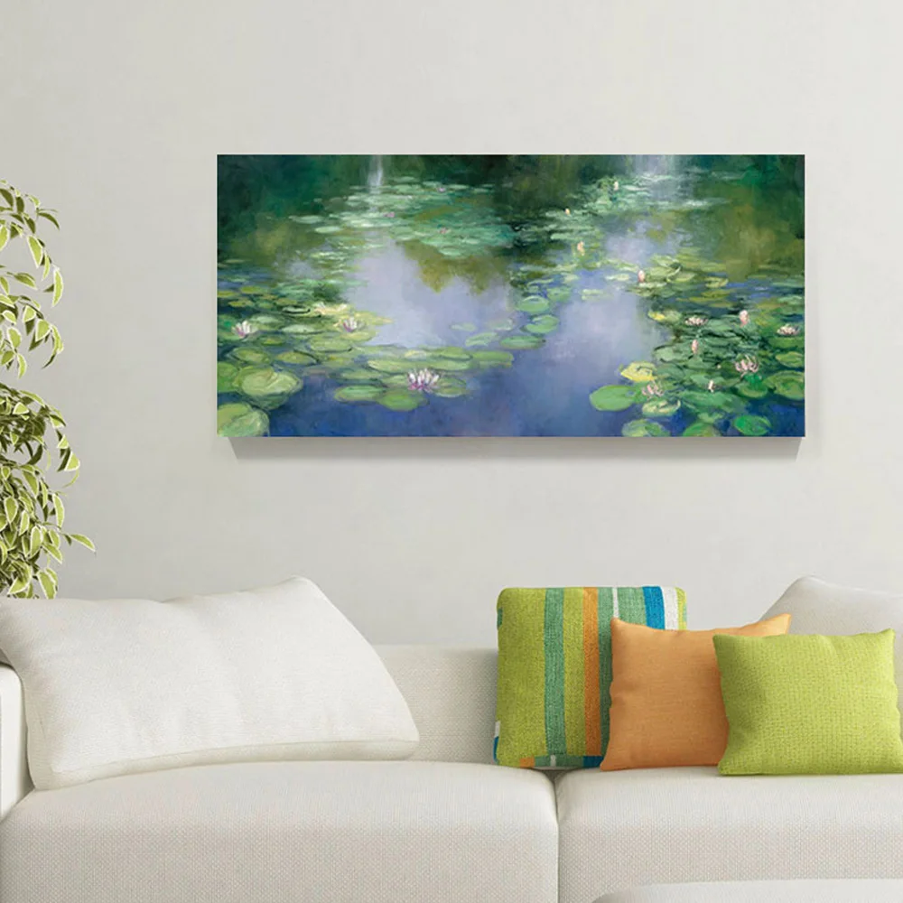 クロード モネ睡蓮1906プリントキャンバス絵画クレーアートウォールアートリビングルーム非フレーム Canvas Painting Claude Monetprinted Canvas Aliexpress