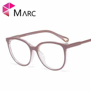 

MARC Fashion 2019 Eyeglasses Women Clear lens Eyewear Cat eye Glasses Retro Demi Design Brand Solid Resin Oculos fashion Frame 1