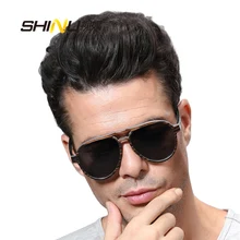 Винтажные Овальные Солнцезащитные очки, дерево, ламинат, Ретро стиль, женские солнцезащитные очки, новая мода, фирменный дизайн, солнцезащитные очки, поляризационные, SH73001