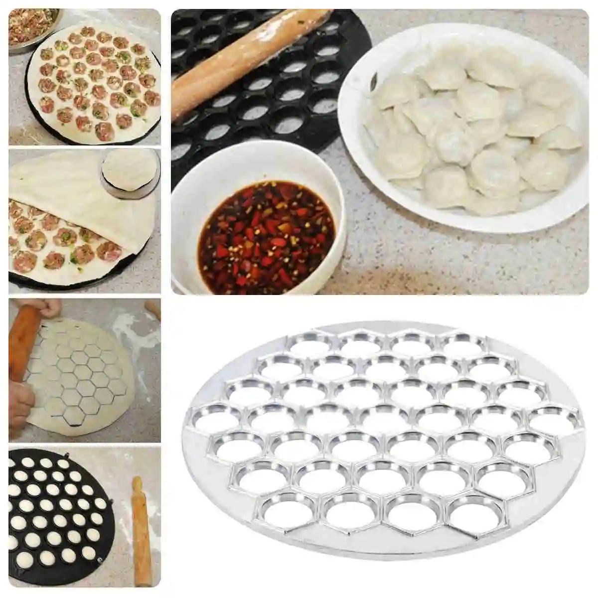 1pc Dumpling Ravioli Pierogi Pelmeni Aluminum Mold Maker Kitchen Dough Press Cutter