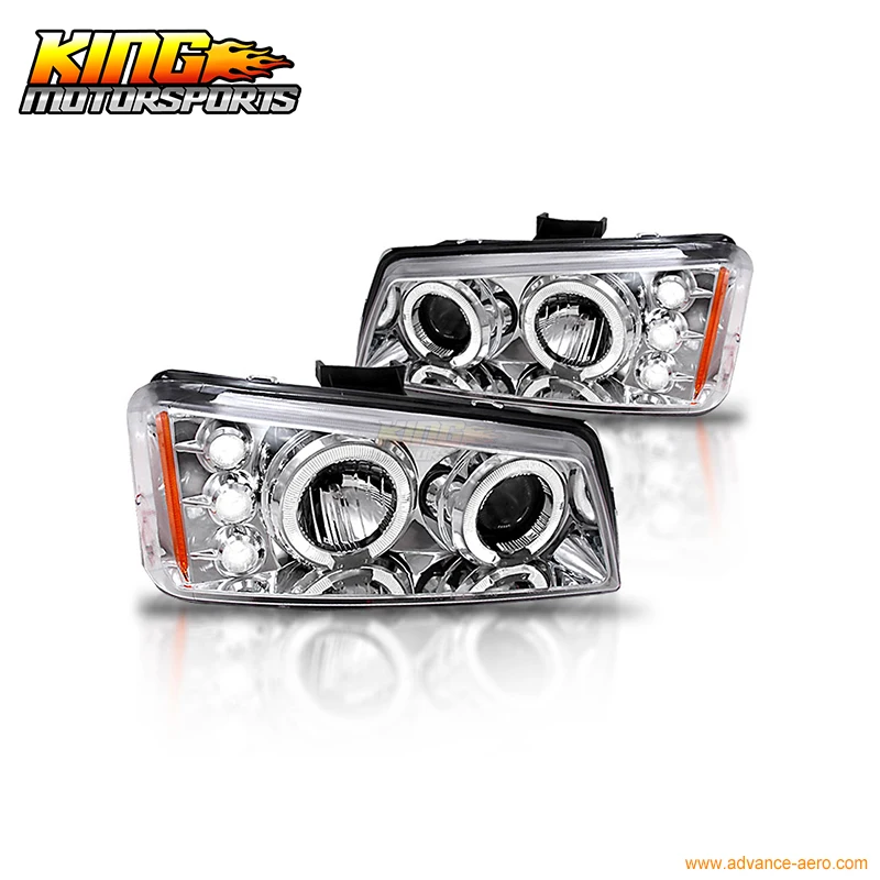

Fit For 2003-2006 Chevy Silverado Chrome Projector Head Lights Lamps USA Domestic Free Shipping