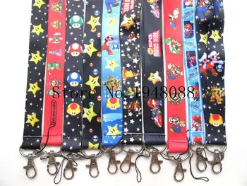 

100Pcs Cartoon Lanyard ID badge Holders Sport neck strap keychains W-Q3