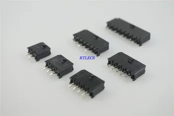 

10 pcs Micro-Fit 3.0 mm connector wafer single row 1x2 2 Pin 3 4 5 6 8 Pin Straight Through Hole PCB Solder wire to board 43650