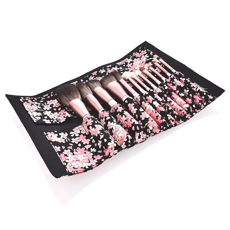 1PCS Pattern PU Makeup Brush Bag Waist Case Professional Powder Foundation Eyeshadow Makeup Brushes Cosmetics Tools