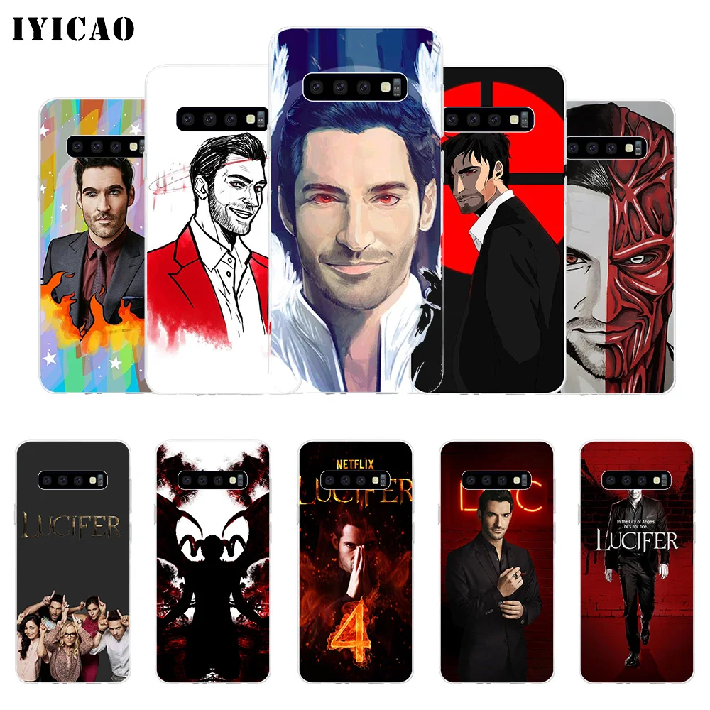 

IYICAO Lucifer Tom Ellis TV Show Soft Silicone Phone Case for Samsung Galaxy S10e S10 S9 S8 Plus S7 Edge TPU Cover