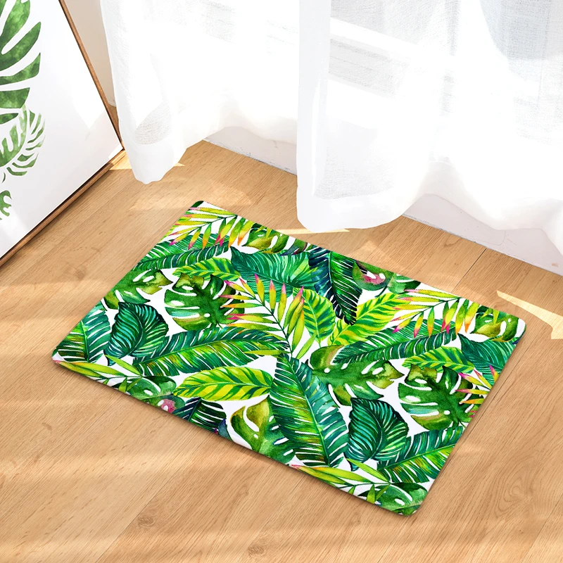 Nordic стиль коврик с растительным рисунком спальня ковры коврик для кухни ванной прямоугольные двери коврики