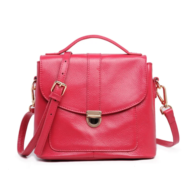 Дизайнерские женские сумки из натуральной кожи в Корейском стиле; модные женские сумки через плечо высокого качества - Цвет: Rose