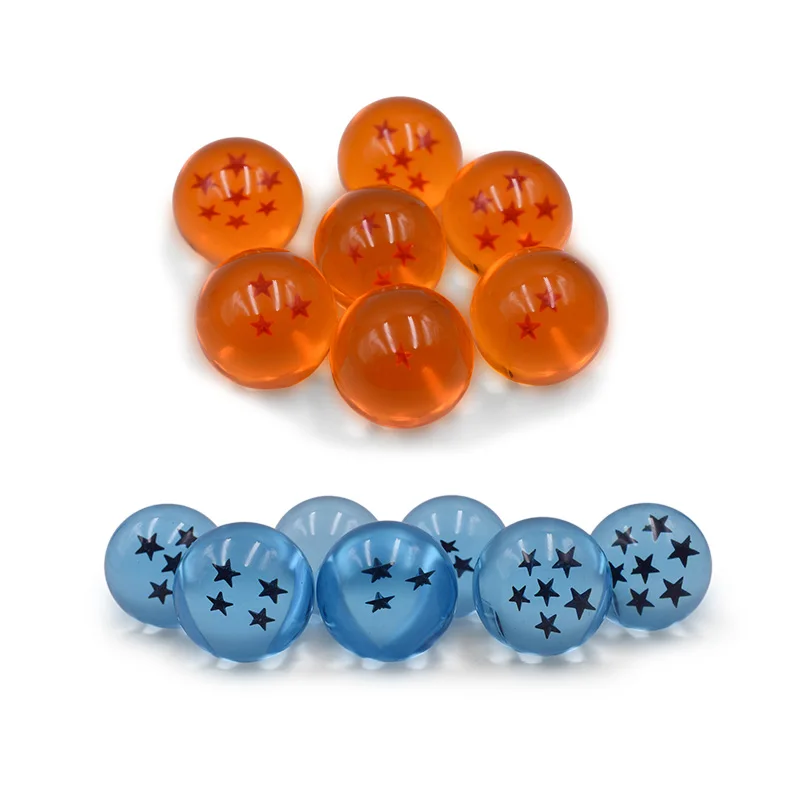 7 pcs/set Anime Dragon Ball 3.5 cm Dragonball 7 Stars Crystal Ball  PVC  Doll Collectible Model Toy Christmas Gift For Children