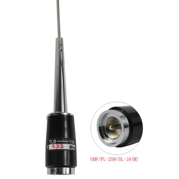 Подробная информация о новой серебряной UHF 400 470 MHz 200W 5.5dB SL 16 PL 259 антенна для