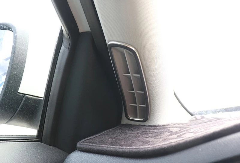 Для Ford Focus матовый нержавеющий подкладке спереди столб Air Vent Выход Обложка отделка 2 шт. стайлинга автомобилей