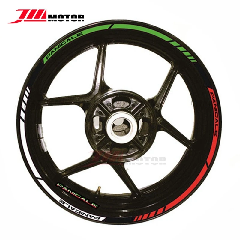 

12PCS 17" Motorcycle 3M Reflective Wheel Edge Outer Rim Stripe Decal Wheel Rim Stickers For Ducati 899 PANIGALE 1199 Panigale