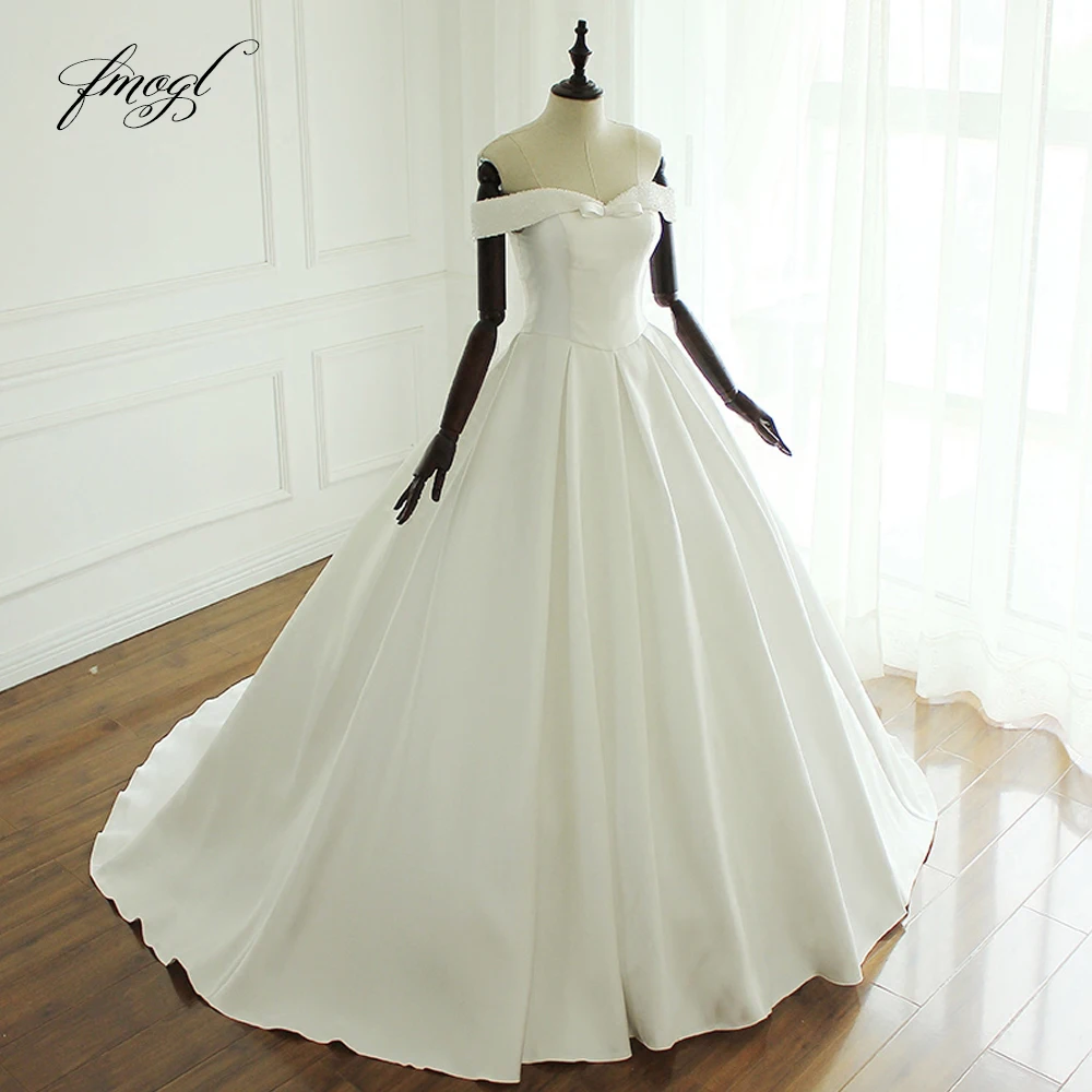 Ангел мечты Vestido De Noiva лодка средства ухода за кожей Шеи трапециевидной формы свадебное платье 2019 пикантные чашечки, рукава с бусинами