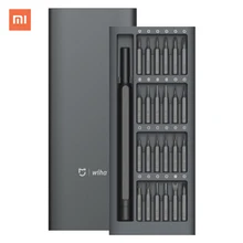 Набор отверток Xiaomi Mijia Wiha для ежедневного использования, 24 прецизионных магнитных биты, AL Box, отвертка xiaomi smart home, набор