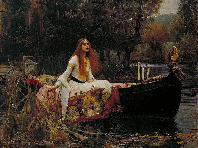 AR-WH-004 John_William_Waterhouse_-_The_Lady_of_Shalott_-_Width_ 200 cm (78.74 in)V3040