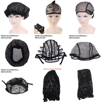 

6 Style Lace Wig Cap For Making Wigs With Adjustable Strap On The Back Weaving Cap Glueless Wig Caps Hair Net Hairnets