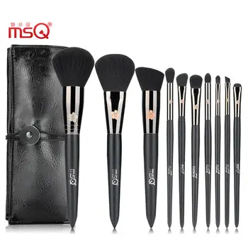 

10 Pcs Professional Makeup Brushes Set Powder Foundation Eyeshadow Eyeliner Lip Makeup Brush Makeup Tool With PU Cosmetic Bag