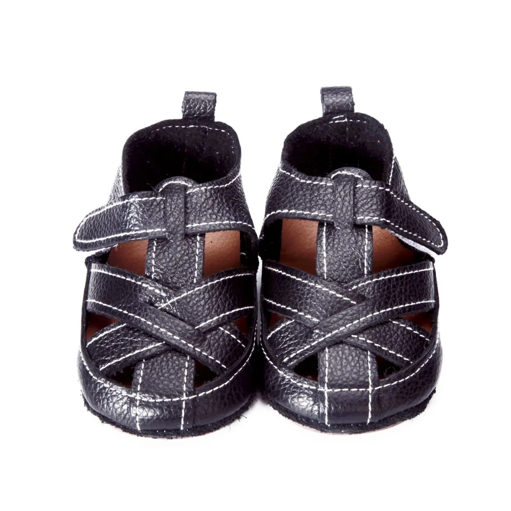 Детская обувь для малышей из натуральной кожи; мокасины; дышащая летняя обувь для мальчиков и девочек с твердой подошвой; высокое качество