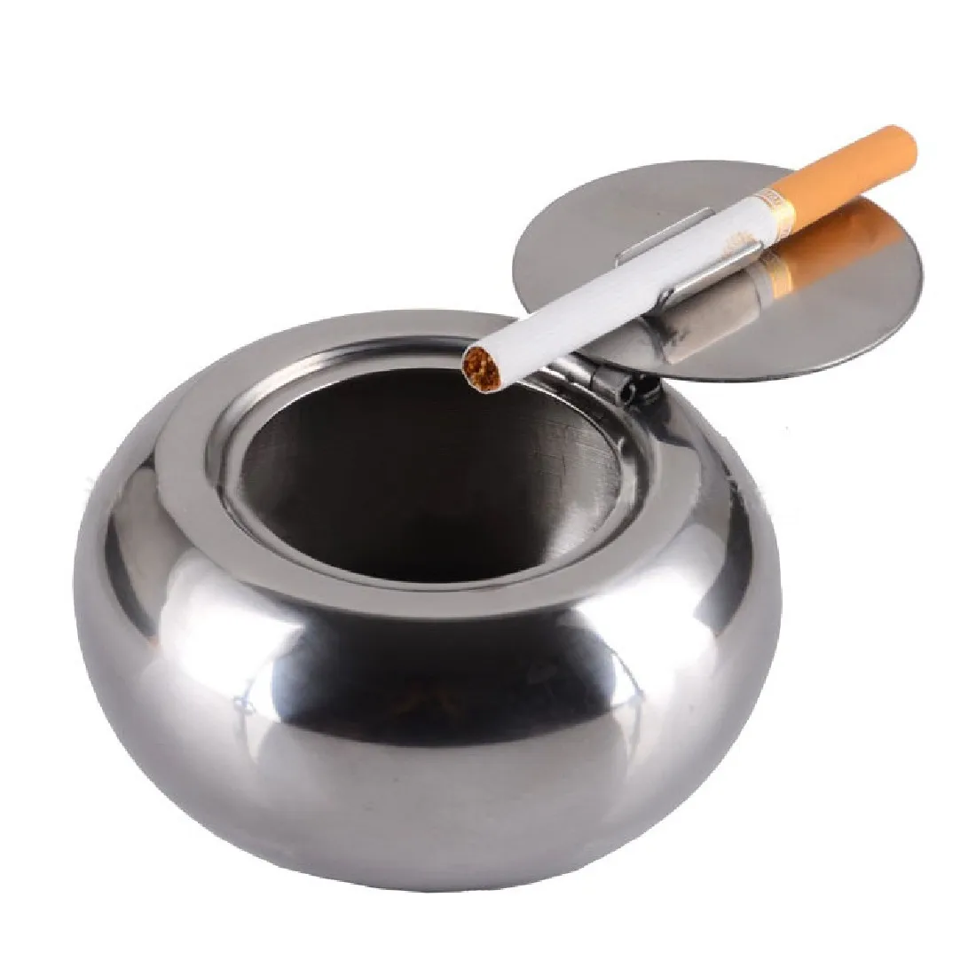 

Home Decoration Drum Shaped Ashtray Cigarette Cigar Smoking Smoke Ash Tray Stainless Steel