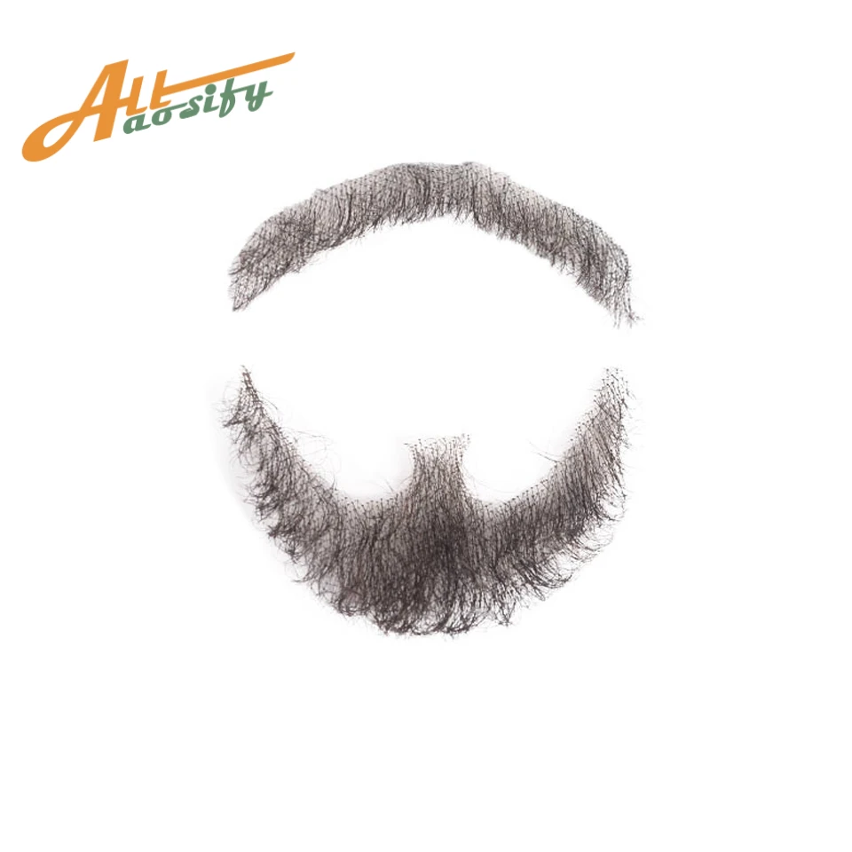 Allaosify Puro Fatto A Mano All'uncinetto Falsa Barba per Gli Uomini Trucco per il Partito/Movie Prop/Intrattenimento/Dramma
