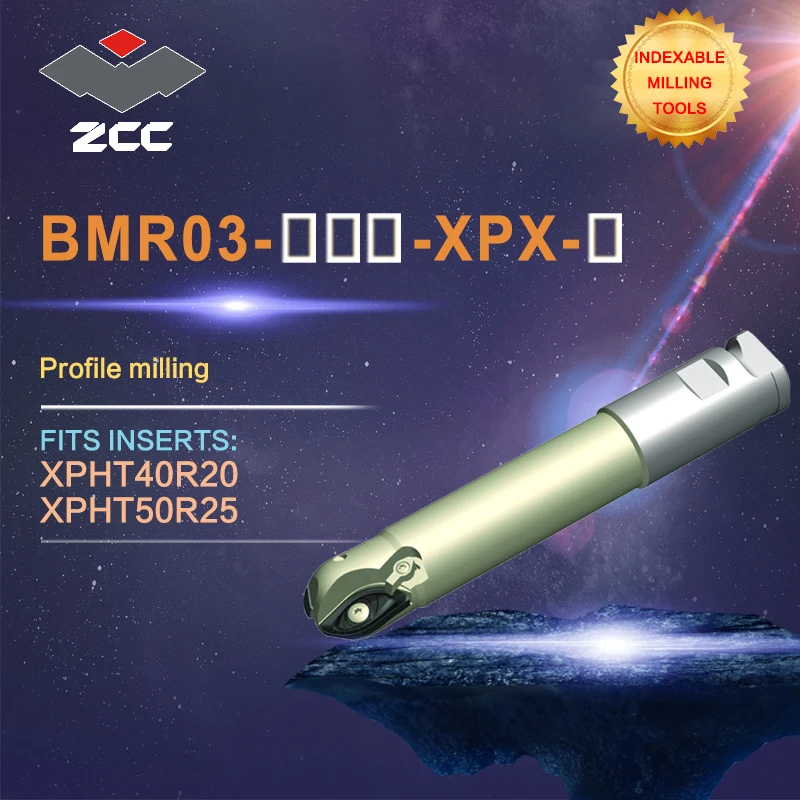 

ZCC.CT profile milling cutters BMR03 XPX high performance CNC lathe tools ball nose indexable milling tools compound shank