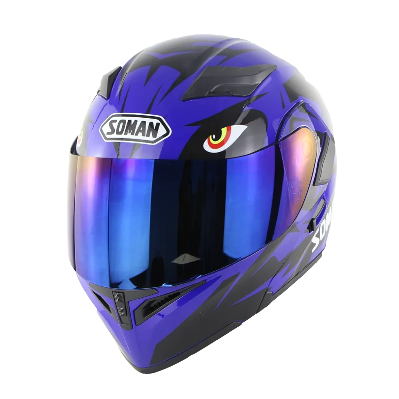 SOMAN Brand new flip up helmet for motorcycle Street Motor bike Helmet