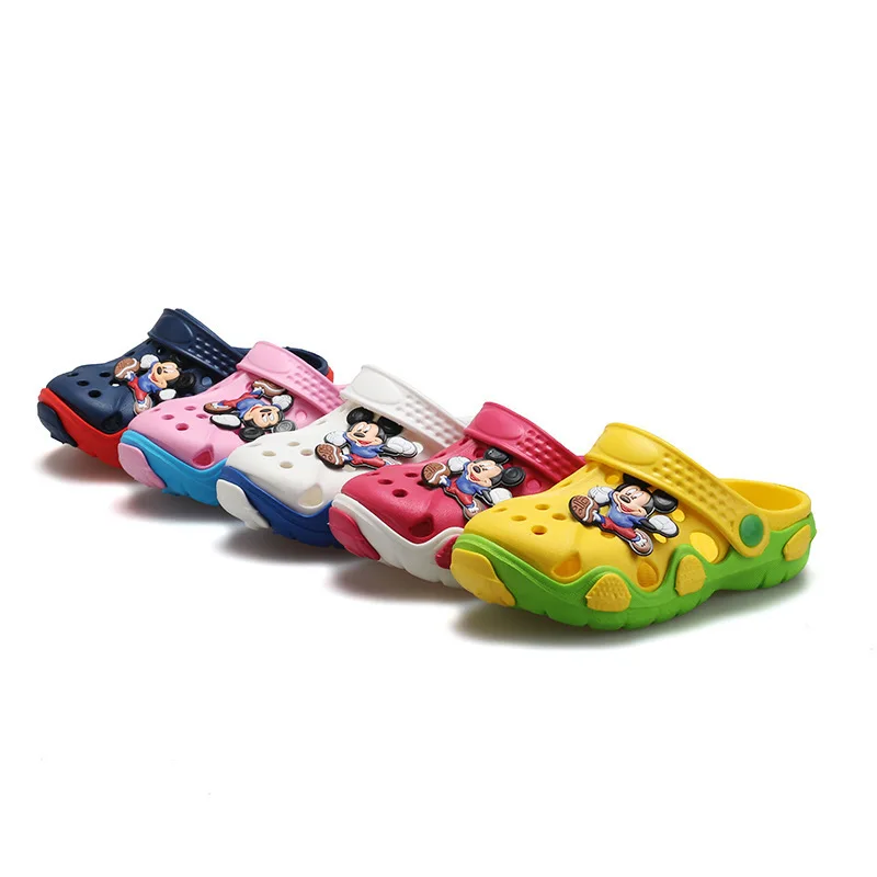 Новая Летняя коллекция детской одежды с персонажами из мультфильмов обувь Cave мальчиков и Женские тапочки сандалии можно носить с обеих сторон детские тапочки для пляжа
