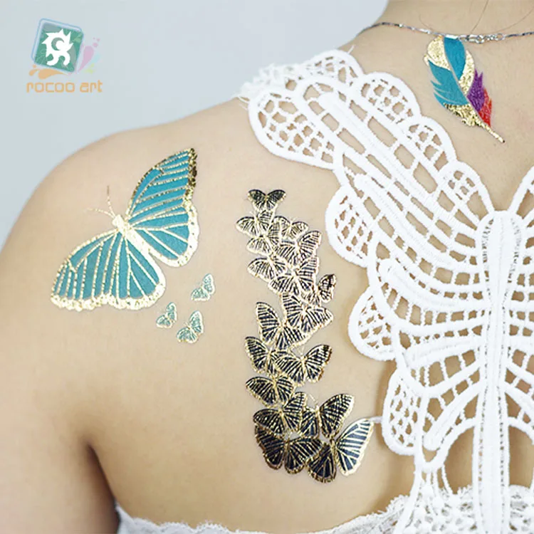 Latest-2016-Gold-Foil-Silver-Tattoo-on-Body-Temporary-Metallic-Fake-Jewelry-Tattoos-Hair-Body-Flashing