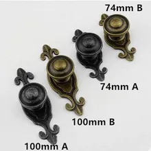 Vintage distress rustico retro furniture handle bronze drawer cabinet knob pull knobwith plate black antique iron
