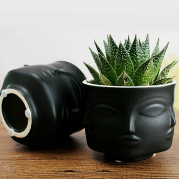 

Vaso Artistic Human Face Pattern Vases for Flower Ceramic Plant Flower Pot Flower Container Planter Home Decor Nordic Decoration