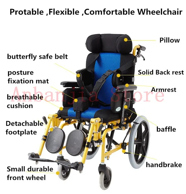 lightweight brain cerebral palsy wheelchair design for