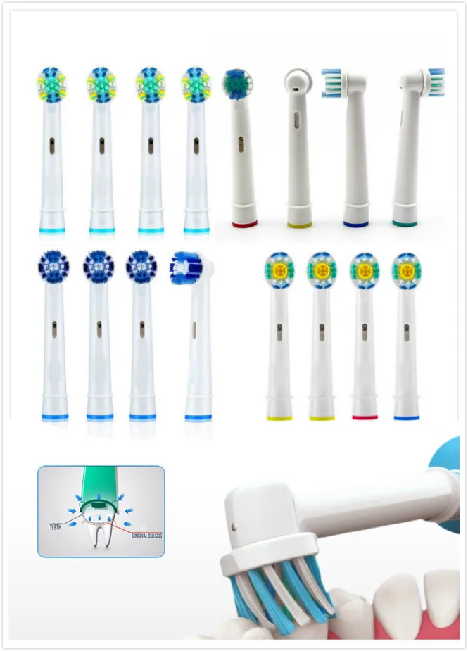 

4PCS/Set for Oral B Toothbrush Heads Fit for Oral-b Nozzles Replacement Electric Vitality Sensitive Brush Head Brushes Head