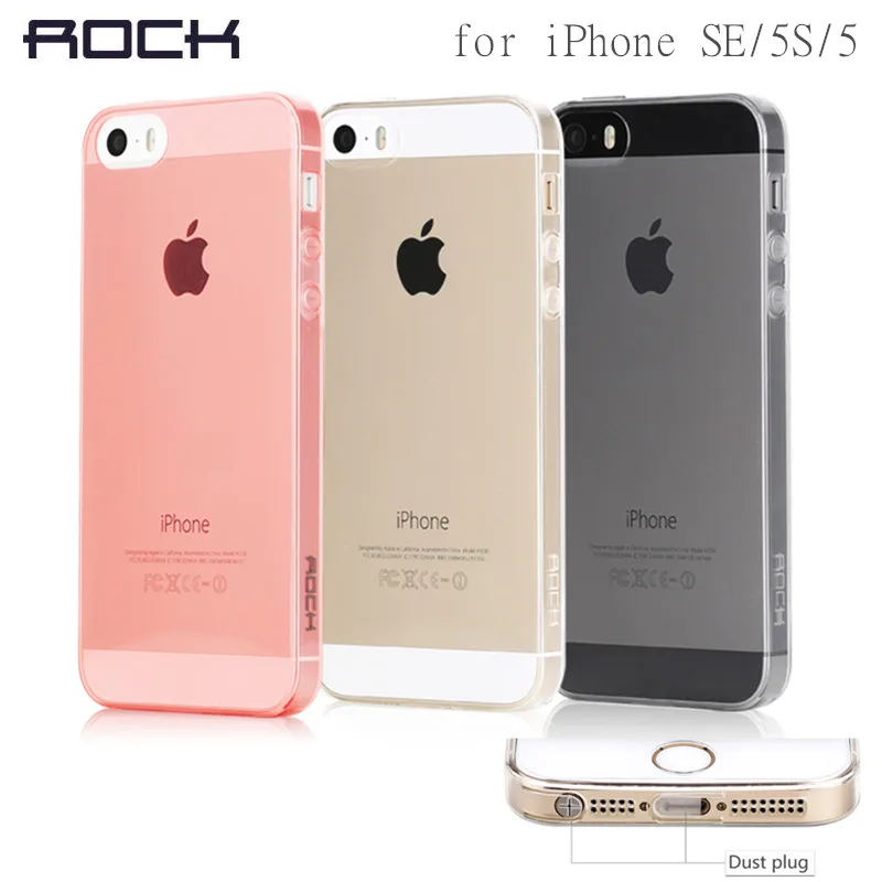 Original Rock Clear Cover for iPhone SE 5 5S 6 6S Plus