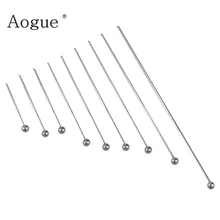 Нержавеющая Сталь Шариковая головка шпильки Яркий Серебряный тон для Diy Мода ювелирные изделия фурнитура Аксессуары