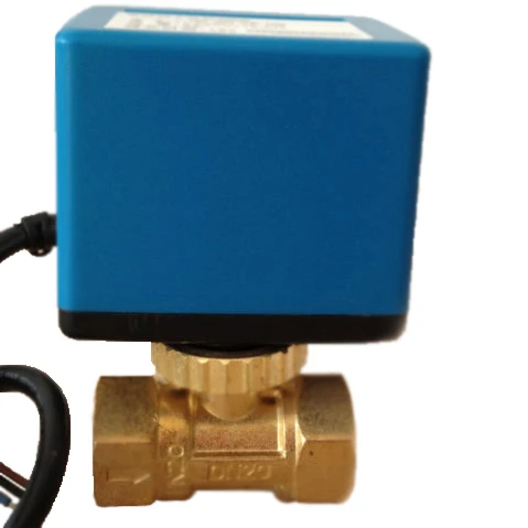 Шаровой Клапан с электроприводом ДУ20 3/" 2 Way Латунь, Водяной пар/тепло газ