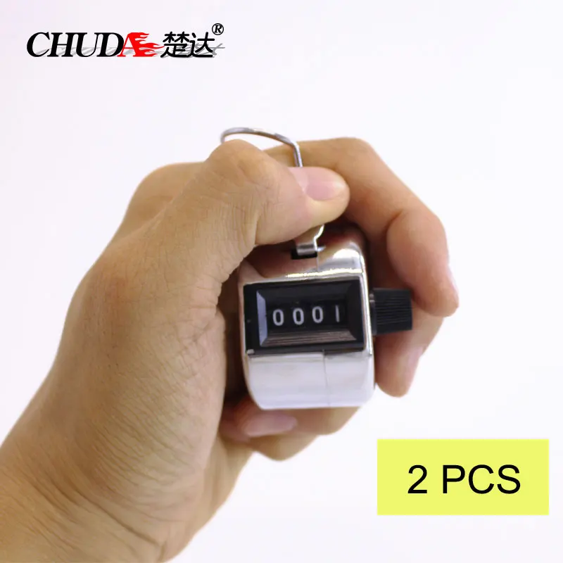 

4 Digit Number finger Counter Metal 9999 Silver Tally Manual Counter Golf