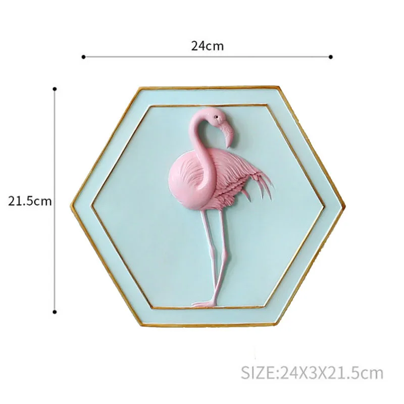 Новогодние рождественские украшения для дома орнамент в скандинавском стиле 3D Фламинго настенное крепление фон настенная живопись Домашний декор для комнаты Livimg