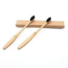 Натуральная бамбуковая зубная щетка Черная мягкая щетина tandenborstel бамбуковая зубная щетка с ручкой из бамбукового угля деревянная зубная щетка