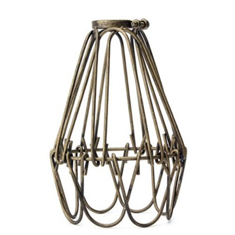 

Retro Iron Wire Bulb Cage Metal Lamp Guard Vintage Lights Lampshade Universal