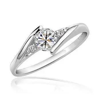 

Bestselling 925 sterling silver luxury zircon crystal rings for women wholesale wedding ring jewelry gift drop shipping female