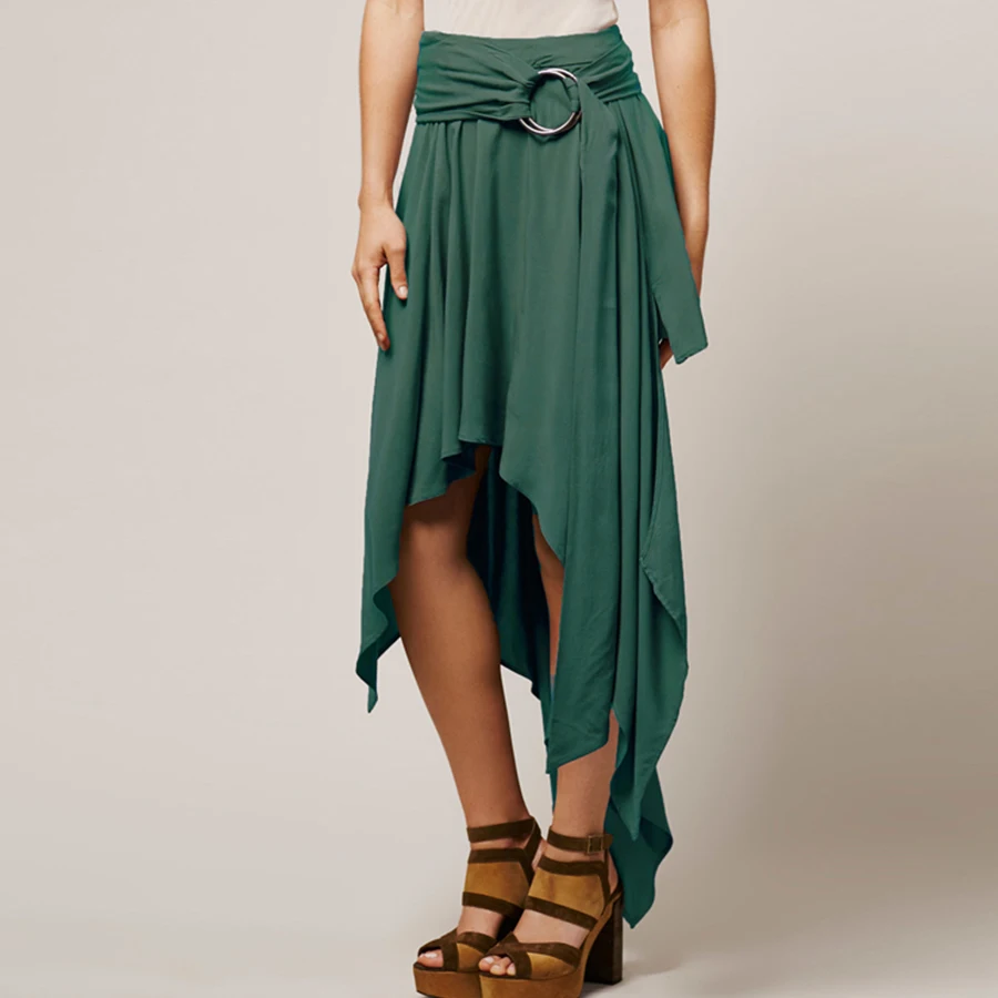 Asymmetrical Skirt Special design Sashes Falling sensation Bohemian