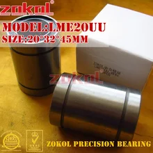 ZOKOL LM20 UU LME20 UU rodamiento LME20UU europeo estándar movimiento lineal rodamiento 20*32*45mm